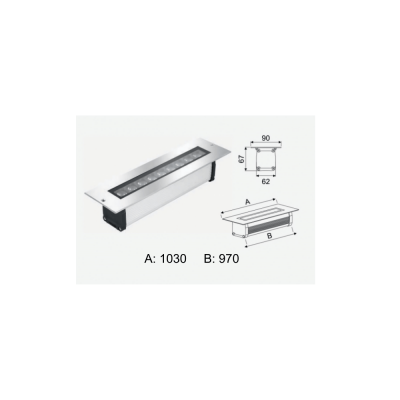 SIVA ALTI WALLWASHER DUVAR AYDINLATMA 100CM 36W VOLVOŞIR AYDINLATMA - 2