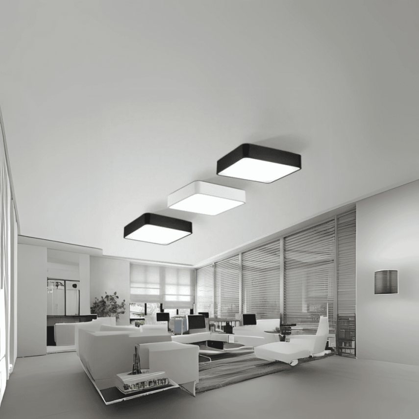 KARE RADIUS DAVUL SİYAH KASA SARKIT DEKORATİF LED AYDINLATMA ARMATÜR - 2