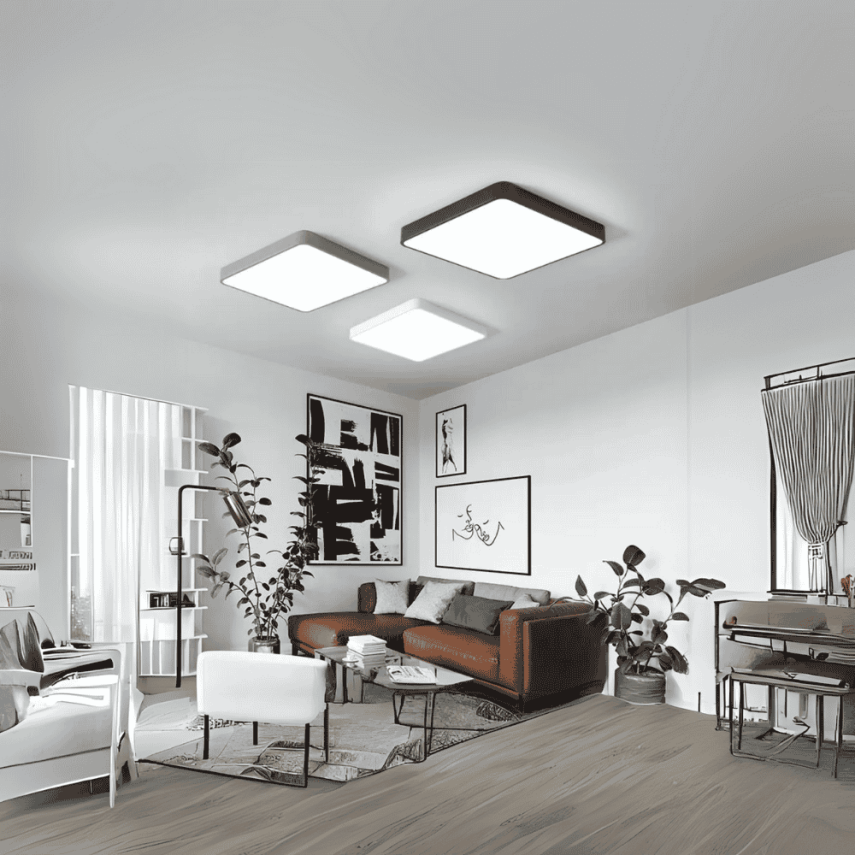 KARE RADIUS DAVUL SİYAH KASA SARKIT DEKORATİF LED AYDINLATMA ARMATÜR - 3