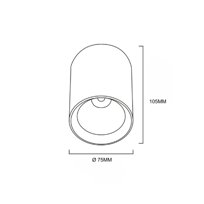 PLASTİK 5W SİLİNDİR BEYAZA BRONZ SIVA ÜSTÜ LED SPOT ARMATÜR - 3