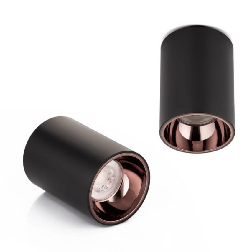 PLASTİK 5W SİLİNDİR SİYAHA BRONZ SIVA ÜSTÜ LED SPOT ARMATÜR - 1