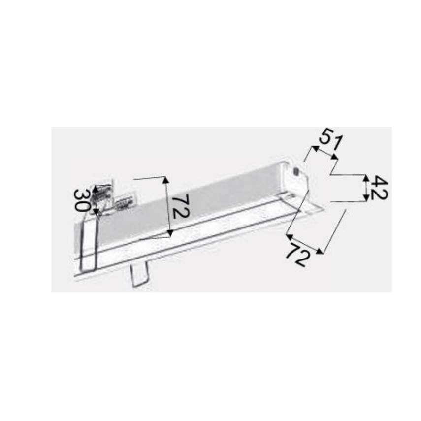 SIVA ALTI 5CM X 4CM X 7CM BEYAZ KASA LINEAR LED AYDINLATMA - 2