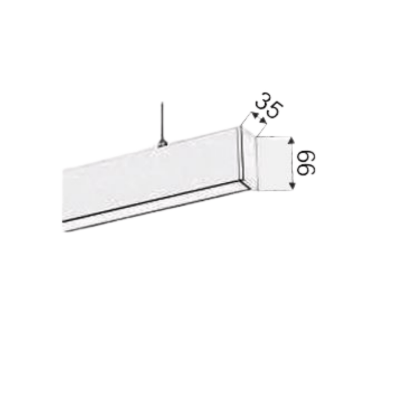 SIVA ÜSTÜ 3,5 CM X 6,6 CM ANTRASİT KASA SARKIT LINEAR AYDINLATMA ARMATÜR - 2
