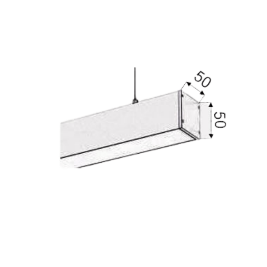 SIVA ÜSTÜ 5 CM X 5 CM ANTRASİT KASA SARKIT LINEAR AYDINLATMA ARMATÜR - 2