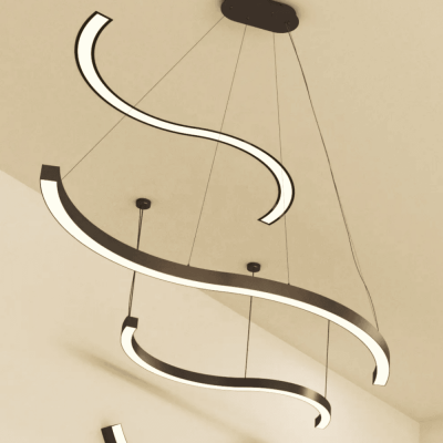 SU YOLU ANTRASİT KASA SARKIT DEKORATİF LINEAR LED AYDINLATMA ARMATÜR - 2