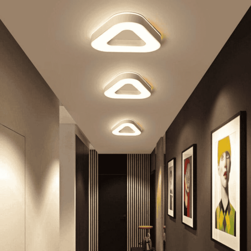 ÜÇGEN RADIUS SİMİT BEYAZ KASA SARKIT LED AYDINLATMA ARMATÜR - 3