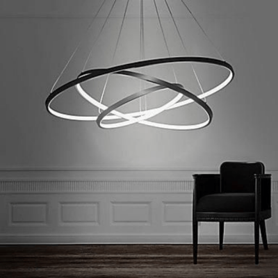 YUVARLAK SATURN MODERN ANTRASİT KASA SARKIT LED AYDINLATMA ARMATÜR - 2